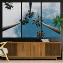 Tropical Palm Trees Wall Art Canvas Print – Framed