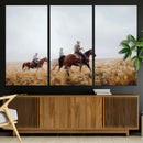 Western Cowboys Wall Art Canvas Print – Rustic Prairie