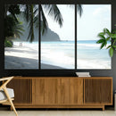 Tropical Beach Wall Art Canvas Print – Framed Serene Ocean