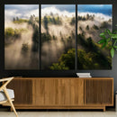 Tranquil Forest Scene Wall Art Canvas Print – Framed Moody