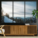 Snowy Mountain Wall Art Canvas Print – Frosty Peaks Alpine