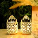 2 Pack Hanging Birdcage Tealight Lantern by JHY DESIGN