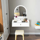 Makeup Dressing Wall Mounted Vanity Mirror with 2 Drawers by LJGDeals