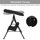 Loveseat Cushioned Patio Steel Frame Swing Glider by LJGDeals