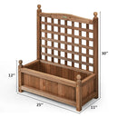 Wood Planter Box with Trellis Weather-resistant Outdoor by LJGDeals