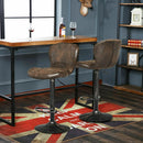 Set of 2 Adjustable Swivel Bar Stools with Hot-Stamping Cloth by LJGDeals