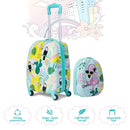 2 Pieces Kid's Luggage Set 12-inch Backpack and 16-inch Rolling Suitcase Travel by LJGDeals