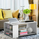Coffee Table Sofa Side Table with Storage Shelves by LJGDeals