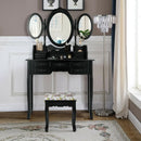 7 Drawer Tri-Folding Mirror Dressing Vanity Makeup Set by LJGDeals