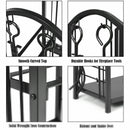 Fireplace Log Rack with 4 Tools Set Fireside Firewood Holder by LJGDeals