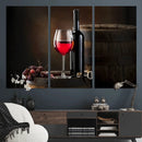 Red Wine and Bottle Canvas Print