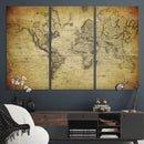 Push Pin World Map Canvas Print – Travel Tracker Wall Art