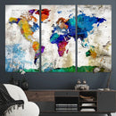 World Map Canvas Print – Framed Travel Map Wall Art for by MyGreatCanvas | Canvas Wall Art Prints | Photo Prints & Wall Decor