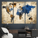 World Map Canvas Print – Detailed Map of the World Wall Art by MyGreatCanvas | Canvas Wall Art Prints | Photo Prints & Wall Decor