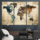 World Map Canvas Print – Detailed Map of the World Wall Art by MyGreatCanvas | Canvas Wall Art Prints | Photo Prints & Wall Decor