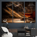 Whiskey and Cigar Wall Art Canvas Print by MyGreatCanvas | Canvas Wall Art Prints | Photo Prints & Wall Decor