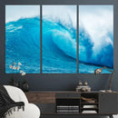 Big Ocean Surfing Wave Wall Art Canvas Print