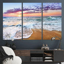 Coastal Sunset Art Beach Canvas Wall Art Print | Ocean Waves by MyGreatCanvas | Canvas Wall Art Prints | Photo Prints & Wall Decor