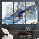 Abstract Art Print - Blue Abstract Canvas Wall Art Print