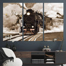 Black Steam Train Canvas Wall Art Print Steam Locomotive Art