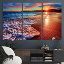 Colorful Coastal Sunset on the Beach Canvas Print, Ocean