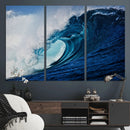 Ocean Wave at Sunset Canvas Art, Large Wall Print of Vibrant