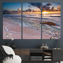 Sea Ocean Sunset Beach Wall Art Canvas Print