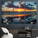 Beach Sunset Print - Stunning Ocean Canvas Artwork with