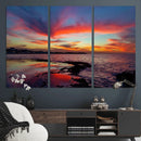 Glorious Sunset on The Beach Wall Art Canvas Print