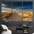 Ocean Beach Dark Clouds Wall Art Canvas Print