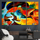 Human Love Figures Abstract Wall Art Canvas Print