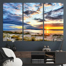 Sunset On The Ocean Wall Art Canvas Print