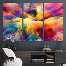 Blazing Vibrant Colors Cloud Wall Art Canvas Print