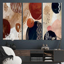 Boho Wall Art Canvas Print Set Mid-Century Prints Bohemian