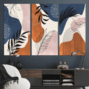 Boho Wall Art Canvas Print Set Mid-Century Prints Bohemian