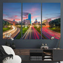 Dallas City Lights Large Wall Art Dallas Cityscape Canvas