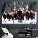 Bison Wall Art Canvas Print- Bison Herd Canvas Wall Art –