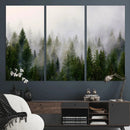 Forest Wall Art Canvas Print | Foggy Forest Wall Art | Pine