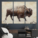 Buffalo Wall Art, Western Bison Canvas Print, Rustic Buffalo