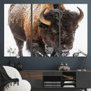 Bison Wall Art Canvas Print For Farmhouse, Wild Animal Wall by MyGreatCanvas | Canvas Wall Art Prints | Photo Prints & Wall Decor