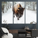Bison Wall Art Canvas Print For Farmhouse, Animal Canvas