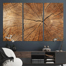 Tree Ring Canvas Art, Rustic Wood Grain Wall Art, Tree Slice