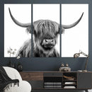 Scottish Highland Cow Cattle Art Print Wall Art Canvas Print by MyGreatCanvas | Canvas Wall Art Prints | Photo Prints & Wall Decor