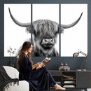 Scottish Highland Cow Cattle Art Print Wall Art Canvas Print