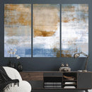 Blue Multi Panel Abstract Wall Art Canvas, Abstract Blue and