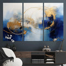 Navy Blue Abstract Wall Art Canvas Print