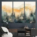 Abstract Forest Print - Mountain Wall Art | Autumn Landscape