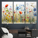Colorful Wildflower Canvas Wall Art - Vibrant Floral