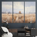 Golden Fields Wall Art Print Canvas – Serene Landscape of