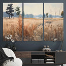 Golden Fields Canvas Wall Art Print – Serene Landscape of